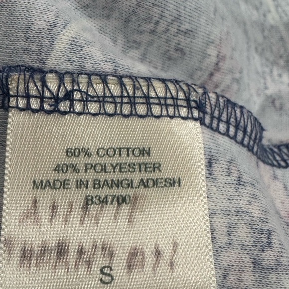 Blair Blue and Pink Paisley Print Long Sleeve Blouse size Small - Picture 6 of 9